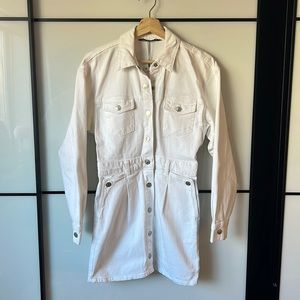 Women’s Zac White Long Sleeve Denim Dress - Size Small